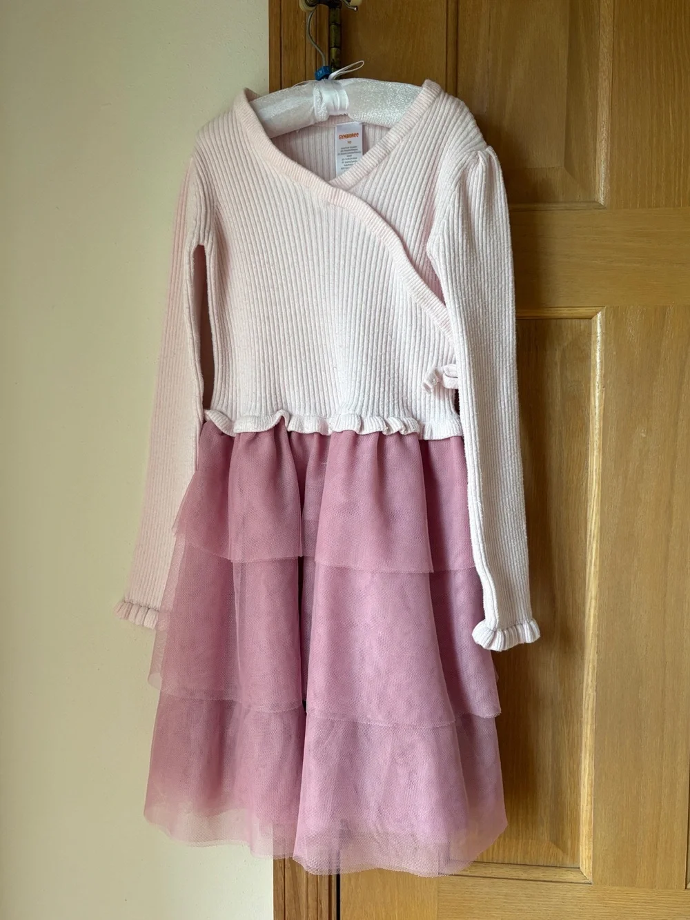 🤍Gymboree 🤍Girls' Pink Tiered Tulle Knit Dress, size 10